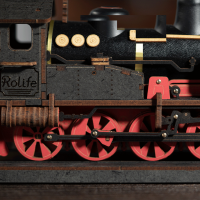 ROBOTIME Rolife 3D dřevěné puzzle Parní lokomotiva 405 dílků