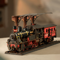 ROBOTIME Rolife 3D dřevěné puzzle Parní lokomotiva 405 dílků