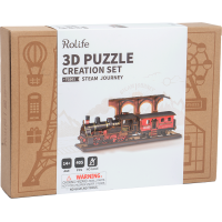 ROBOTIME Rolife 3D dřevěné puzzle Parní lokomotiva 405 dílků