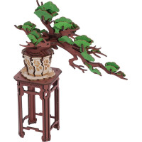 ROBOTIME Rolife DIY 3D dřevěné puzzle Bonsai z jehličnanu borovice 115 dílků
