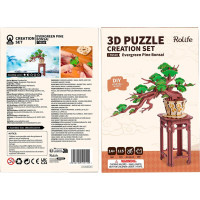 ROBOTIME Rolife DIY 3D dřevěné puzzle Bonsai z jehličnanu borovice 115 dílků