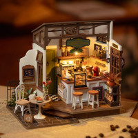 ROBOTIME Rolife DIY House: Kavárna Slow Life s LED osvětlením