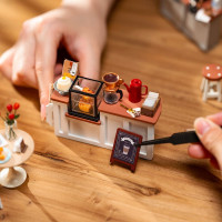 ROBOTIME Rolife DIY House: Kavárna Slow Life s LED osvětlením