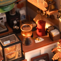 ROBOTIME Rolife DIY House: Kavárna Slow Life s LED osvětlením
