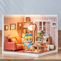 ROBOTIME Rolife DIY House: Obývací pokoj s LED osvětlením 114 dílků