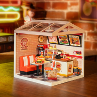 ROBOTIME Rolife DIY House: Restaurace Mňam Mňam s LED osvětlením 110 dílků