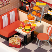 ROBOTIME Rolife DIY House: Restaurace Mňam Mňam s LED osvětlením 110 dílků