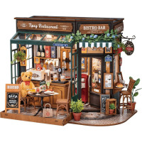 ROBOTIME Rolife DIY House: Restaurace Tipsy s LED osvětlením