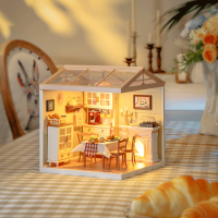 ROBOTIME Rolife DIY House: Jídelna s LED osvětlením 150 dílků