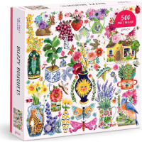 GALISON Čtvercové puzzle Bzučící kytice 500 dílků