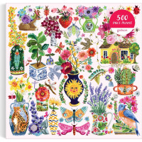 GALISON Čtvercové puzzle Bzučící kytice 500 dílků