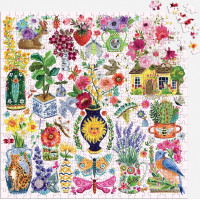 GALISON Čtvercové puzzle Bzučící kytice 500 dílků