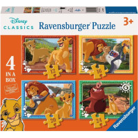RAVENSBURGER Puzzle Lví král 4v1 (12, 16, 20, 24 dílků)