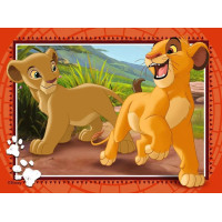 RAVENSBURGER Puzzle Lví král 4v1 (12, 16, 20, 24 dílků)