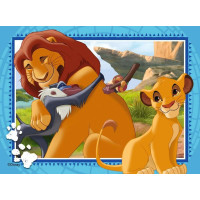 RAVENSBURGER Puzzle Lví král 4v1 (12, 16, 20, 24 dílků)