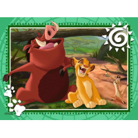 RAVENSBURGER Puzzle Lví král 4v1 (12, 16, 20, 24 dílků)
