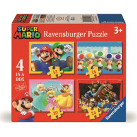 RAVENSBURGER Puzzle Super Mario a jeho dobrodružství 4v1 (12,16,20,24 dílků)