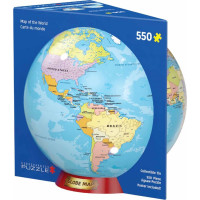 EUROGRAPHICS Puzzle v plechové krabičce Mapa světa 550 dílků