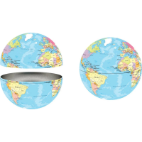 EUROGRAPHICS Puzzle v plechové krabičce Mapa světa 550 dílků