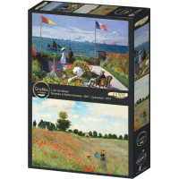 GRAFIKA Puzzle Zahrada v Sainte Adresse a Pole vlčích máků 2x500 dílků