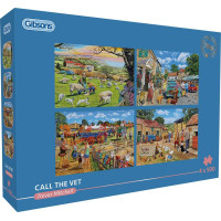 GIBSONS Puzzle Zavolejte veterináře 4x500 dílků
