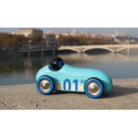 Vilac Dřevěné auto Old Sport Compet tyrkysové