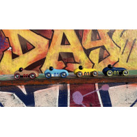Vilac Dřevěné auto Old Sport Compet tyrkysové