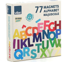 Vilac Dřevěná magnetická abeceda Velká písmena 77 ks