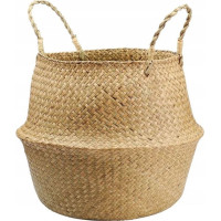 BOHO koš z mořské trávy - 25x28 cm - přírodní