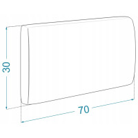 Čalouněný panel na zeď TRINITY - 70x30 cm, bílý