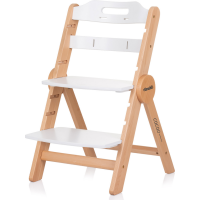 CHIPOLINO Dřevěná jídelní židlička Cacao 2v1 White Wood
