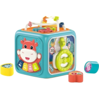 CHIPOLINO Motorická kostka 6v1 Animals Blue