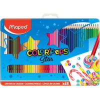 MAPED Pastelky trojhranné Color'Peps 48ks v plechové krabičce