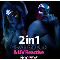 PAINTGLOW Samolepicí kamínky na obličej Kočičí oči - UV, svítící ve tmě