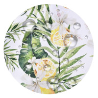 Voděodolný sedací MAXI polštář 100x15 cm do závěsného křesla - citrony/šedý