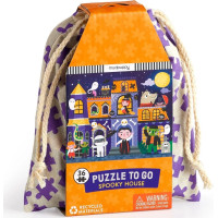 Mudpuppy Puzzle Strašidelný dům v látkovém pytlíku 36 dílků