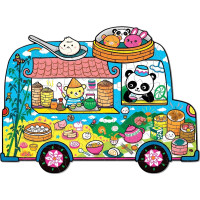 Mudpuppy Puzzle ve tvaru minibusu s občerstvením