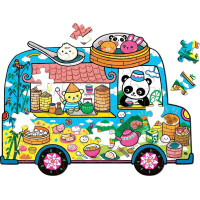 Mudpuppy Puzzle ve tvaru minibusu s občerstvením