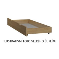 Dětská postel z masivu KARAS 2 - 180x90 cm, bílá + dva malé šuplíky