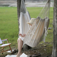 Pletená houpací síť BOHO - ecru