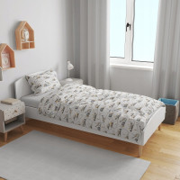 Dětské bavlněné povlečení 140x200 cm BABYMAM PREMIUM - Stavební stroje