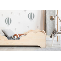 Dětská postel z masivu BOX model 10 - 160x80 cm, bez povrchových úprav