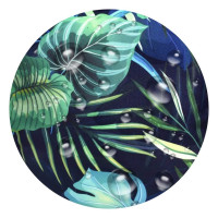 Voděodolný sedací MAXI polštář 100x15 cm do závěsného křesla - monstera/tmavě modrý