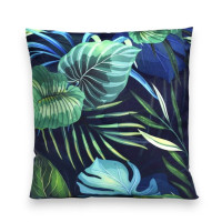 Voděodolný sedací MAXI polštář 100x15 cm do závěsného křesla - monstera/tmavě modrý