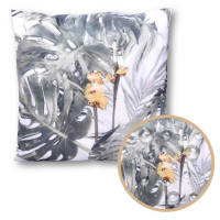 Voděodolný sedací MAXI polštář 100x15 cm do závěsného křesla - orchideje/šedý