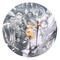 Voděodolný sedací MAXI polštář 100x15 cm do závěsného křesla - orchideje/šedý