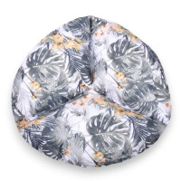 Voděodolný sedací MAXI polštář 100x15 cm do závěsného křesla - orchideje/šedý