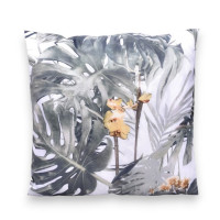 Voděodolný sedací MAXI polštář 100x15 cm do závěsného křesla - orchideje/šedý