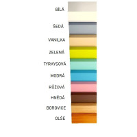 Dětská postel z masivu KARAS 2 - 180x90 cm, bílá + dva malé šuplíky