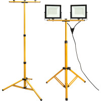 Halogenová LED stavební svítilna na stojanu RSL006-2x100W